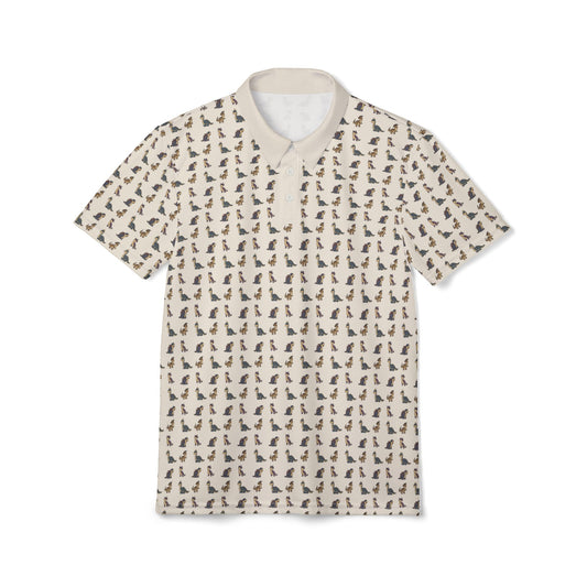 Dinosaur Cartoon Pattern Golf Polo Shirt