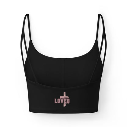 Luxe Women's Crop Bralette — John 3:16 'Loved'