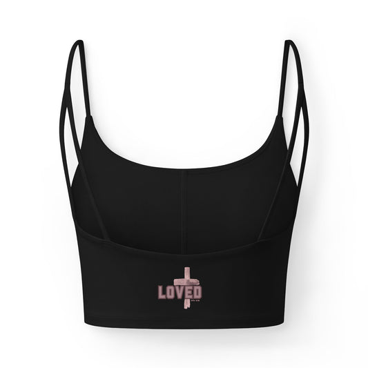 Luxe Women's Crop Bralette — John 3:16 'Loved'