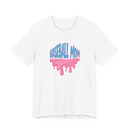 Baseball Mom Bubblegum Drip T-Shirt — Unisex fit