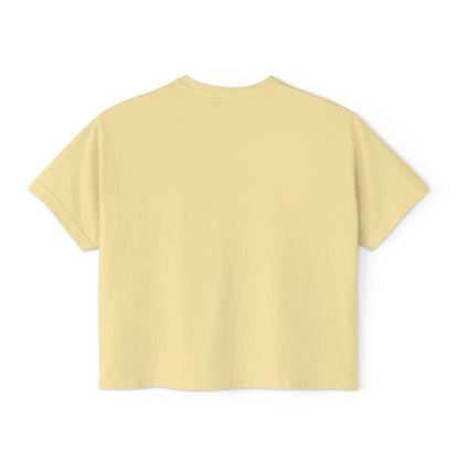 Women's Cropped Boxy Tee - Pray On It, Pray Over It, Pray Through It
