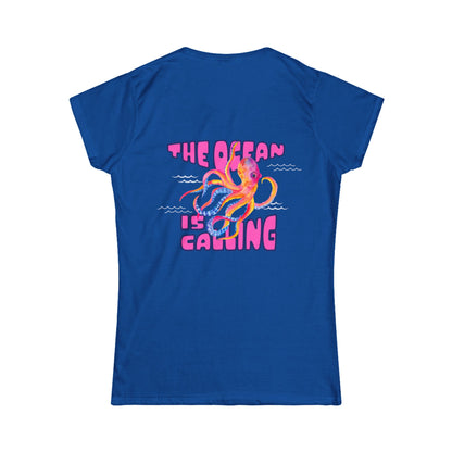 The Ocean Is Calling Women's Tee — Colorful Octopus T-Shirt