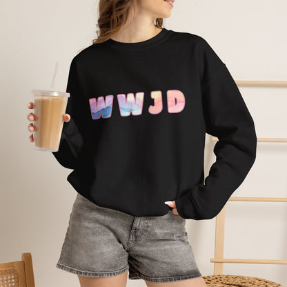 WWJD / HWLF Pastel Sunset Crewneck Sweatshirt