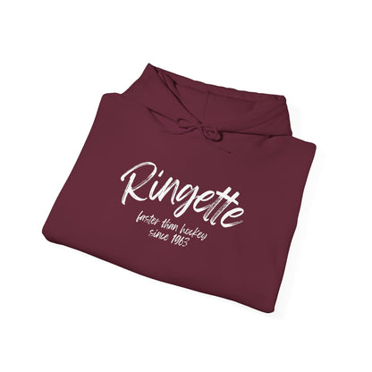 Ringette - Faster Than Hockey Since 1963 Adult Hoodie