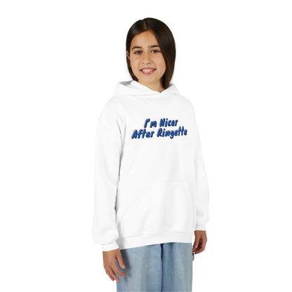 Nicer After Ringette Hoodie | Youth Hooded Sweatshirt