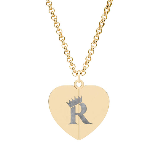 Limited Edition: Calgary Royals Baseball Mom - Engraved Hidden Message Heart Necklace