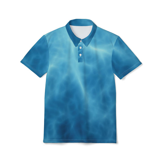 Blue Water Ripple  Golf Polo Shirt