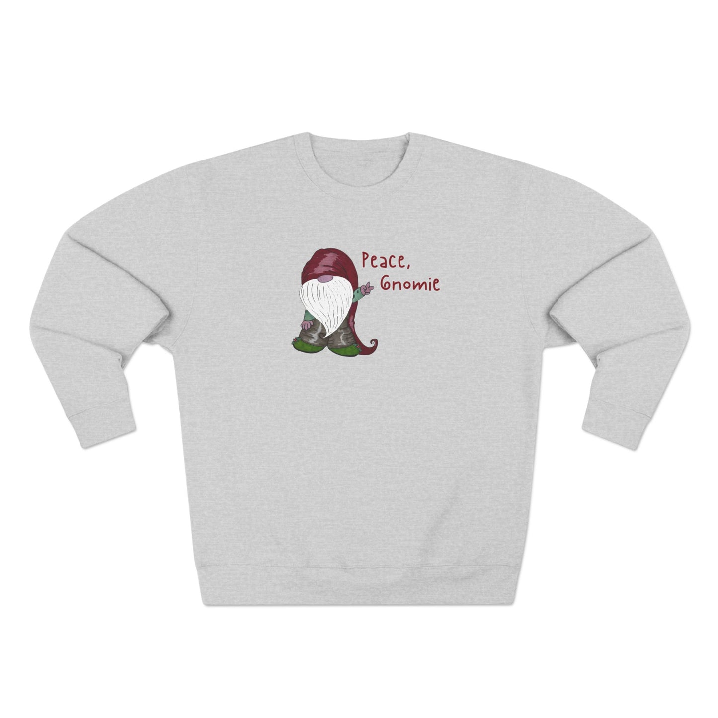 Peace Gnomie Christmas Gnome Sweatshirt | Funny Holiday Sweatshirt